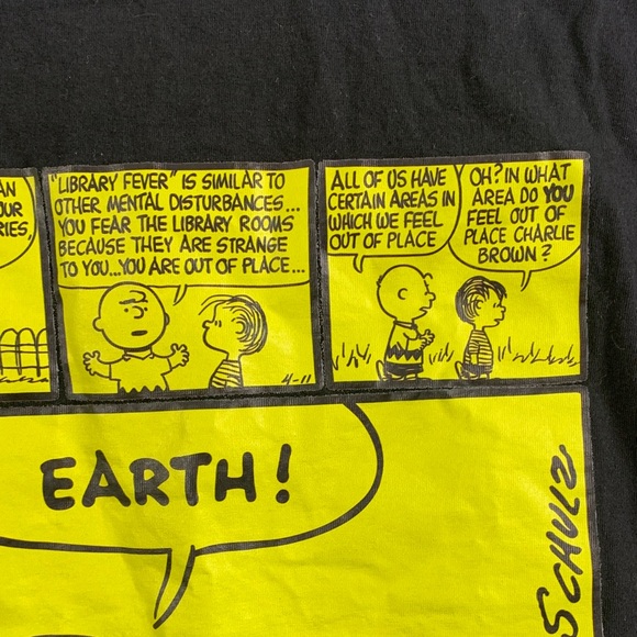 Peanuts Black Tee with Yellow Accents dream clothing Charlie Brown - Picture 10 of 15